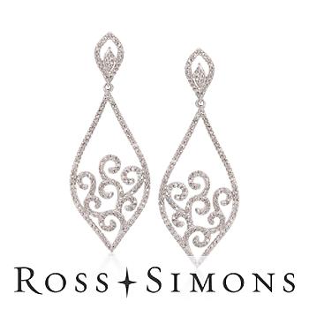 1.45ct t.w. Diamond Dangle Earrings In Gold. Clip/Post Earrings