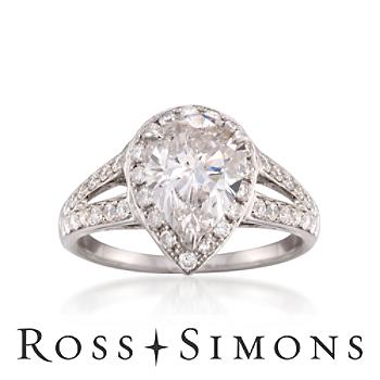 C.1990 Vintage 2.96 ct. t.w. Diamond Ring In 18kt White Gold. Size 6.5