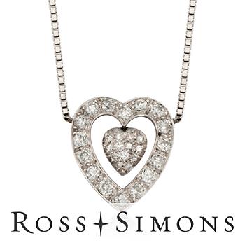 C. 1970 Vintage 1.15ct t.w. Diamond Heart Necklace In Gold. 16.5