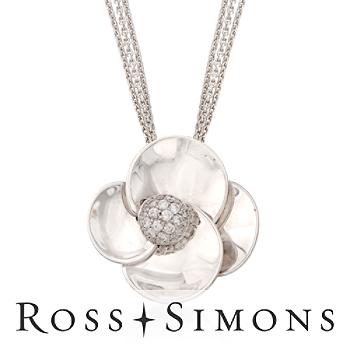 C. 2000 Vintage Giorgio Visconti .60ct t.w. Floral Diamond Necklace. 16.5