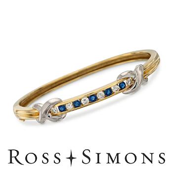 C. 1990 Vintage .75ct t.w. Sapphire, .60ct t.w. Diamond Bracelet. 7