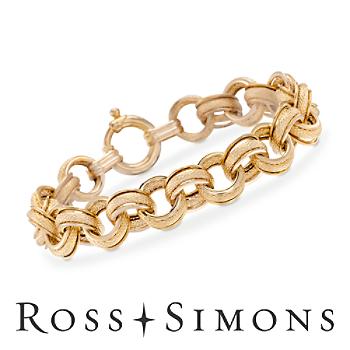 C. 1990 Vintage 14kt Yellow Gold Fancy Link Bracelet. 8