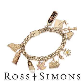 C.1980 Vintage 14kt Yellow Gold Charm Bracelet. 7.25
