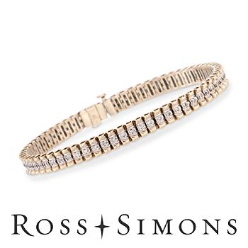 C. 1990 Vintage 1.00ct t.w. Diamond Bracelet In Gold. 7.25