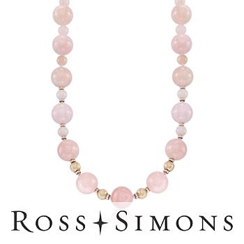 560.00 ct. t.w. Morganite Bead Necklace in 14kt Yellow Gold