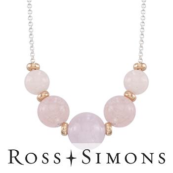 Graduated 35.00ct t.w. Morganite Bead Necklace in Gold. 18"