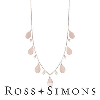 30.00 ct. t.w. Morganite Necklace In Sterling Silver. 18"