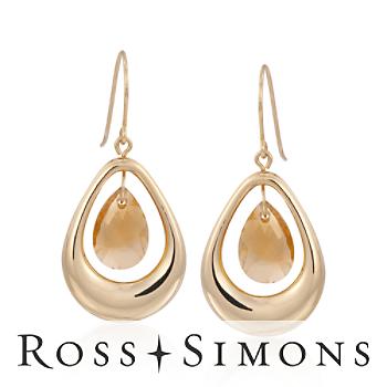 4.80 ct. t.w. Citrine Drop Earrings In 14kt Yellow Gold