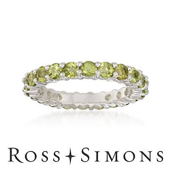 2.40 ct. t.w. Peridot Eternity Band in Sterling Silver peridot eternity band