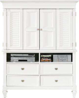 Belmar White Media Armoire