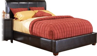 Bremer Faux Leather 3 Pc Queen Bed