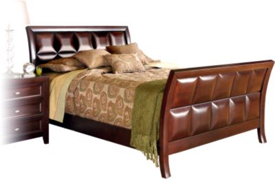 Hammond Merlot Sleigh 3 Pc Queen Bed