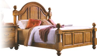 Cama Tanner, Color Pino, Tamaño King, de 3 Piezas