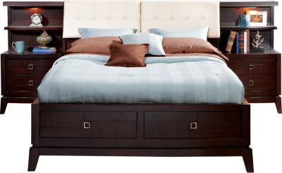 Spiga Bookcase 7 Pc King Bedwall