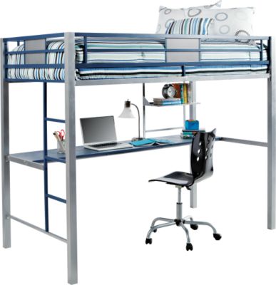 Metal-Tech Twin Loft Bed with Desk