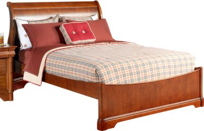 Oberon Cherry Full Sleigh Bed