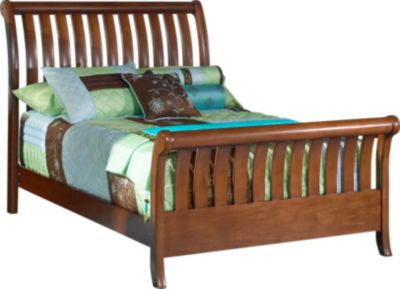 Santa Cruz Dark Pine Full Sleigh Bed