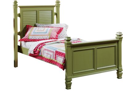 Belmar Green Twin Poster Bed