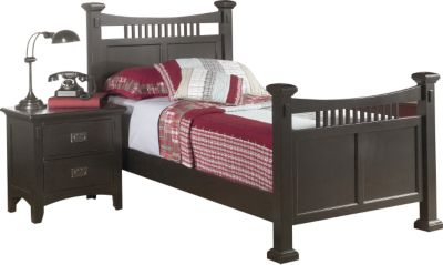 Mission Black Full Panel Bed