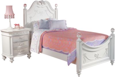 Disney Princess White Full Poster Bed