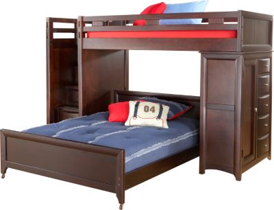 Ivy League Twin/Full Step Loft w/Chest