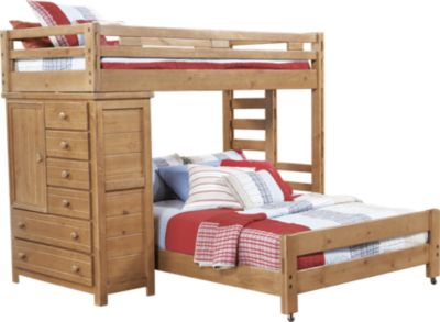 Creekside Taffy Twin/Full Student Loft Bed w/Chest
