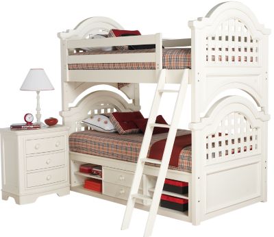 Cape Cod White Storage Bunk Bed