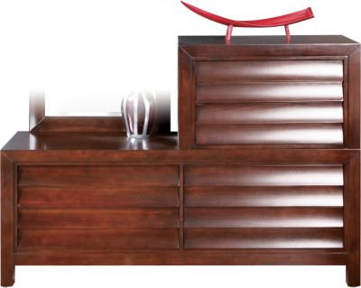 Newhart Dark Chocolate 2 Pc Dresser w/Stack Chest