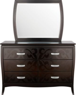 Belle Noir Cherry Dresser & Mirror
