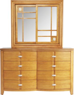 NFL Touchdown Honey Dresser Storage Mirror Set