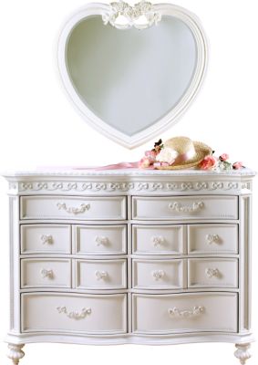 Disney Princess Dresser Heart Mirror Set