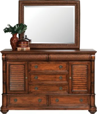 Cindy Crawford Home Key West Dark Dresser & Mirror