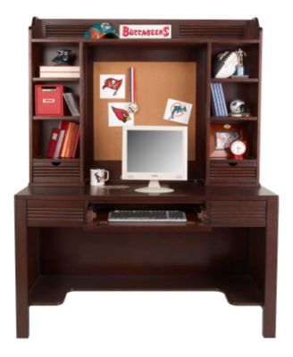 NFL Buccaneers Quarterback 2 Pc Computer Desk and Hutch