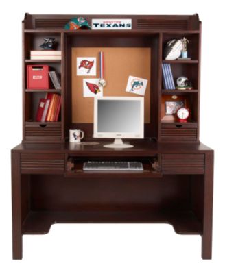 NFL Texans Quarterback 2 Pc Computer Desk and Hutch