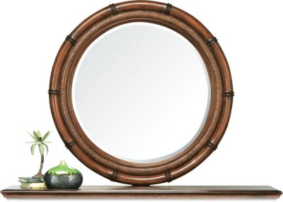 Cindy Crawford Home Key West Dark Round Mirror