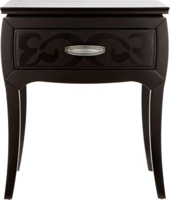 Belle Noir Cherry 1 Drawer Nightstand