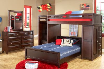 Ivy League Twin/Full Step Loft Bedroom