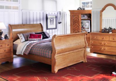 Cape Cod Honey 4 Pc Twin Sleigh Bedroom