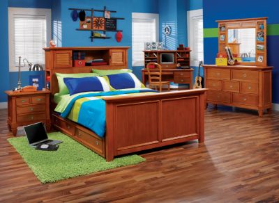 Belmar Pine 4 Pc Twin Bookcase Bedroom