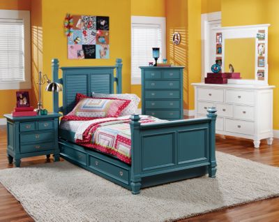 Belmar Blue 4 Pc Twin Poster Bedroom