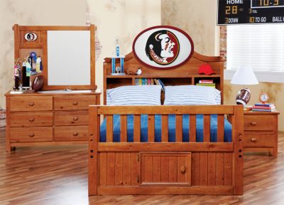 Florida State University Creekside Twin Bookcase Bedroom