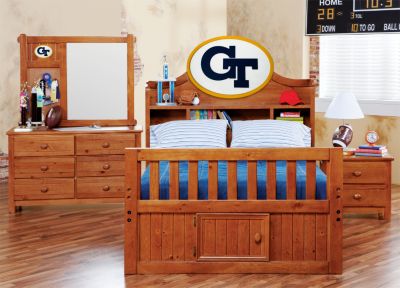 Georgia Tech Creekside Full Bookcase Bedroom