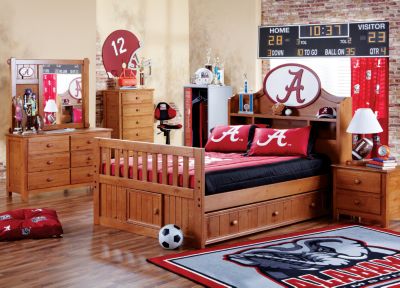 University of Alabama Creekside Full Bookcase Bedroom