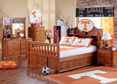 University of Tennessee Creekside Full Bookcase Bedroom