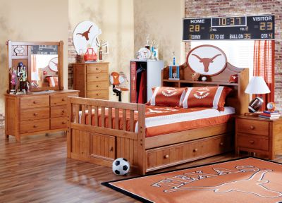 University of Texas Creekside Full Bookcase Bedroom