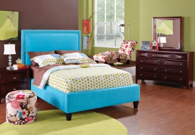 Caroline 4 Pc Full Turquoise Bedroom 