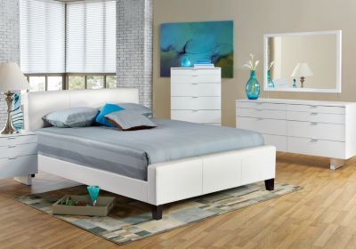 Violet White 5 Pc Queen Bedroom