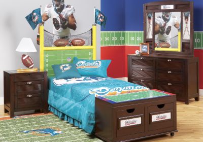 NFL Dolphins Goal Post 3 Pc Full Bedroom