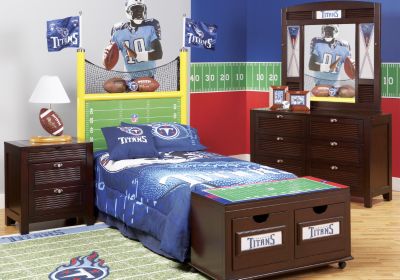 NFL Titans Goal Post 3 Pc Twin Bedroom