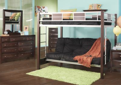 Ivy League 5 Pc Merlot Bunk Bedroom Plus 22